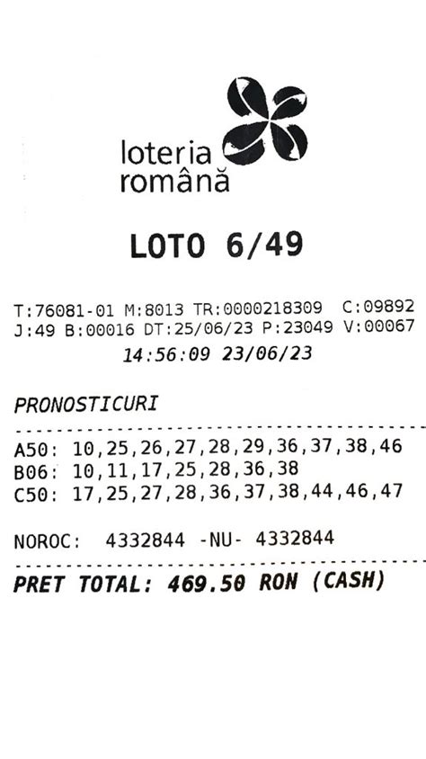 loto 6 rezultati|Loteria Romana .